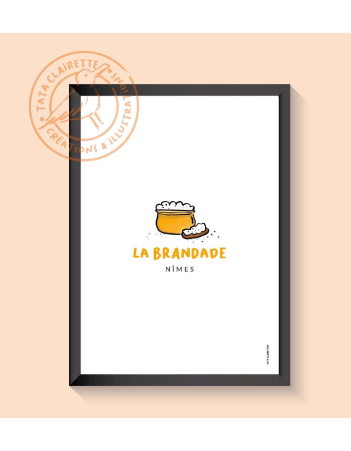 Affiche La Brandade de Nîmes A4 – Poster Déco Apéro du Sud | Family Store
