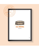 Affiche Arènes de Nîmes A4 – Poster Déco Sud de la France | Tata Clairette