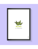 Affiche Olives de Provence A4 – Poster Déco Méditerranéen | Tata Clairette
