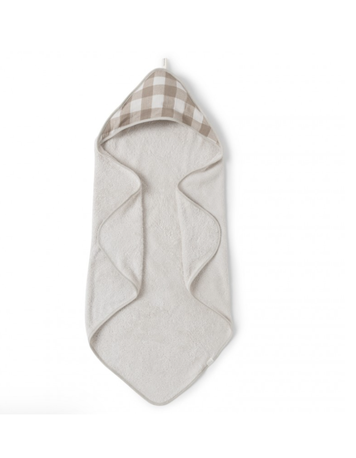 Cape de Bain Caramel vichy Babyshower 75 x 75 cm | Coton Bio GOTS