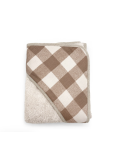 Cape de Bain Caramel vichy Babyshower 75 x 75 cm | Coton Bio GOTS