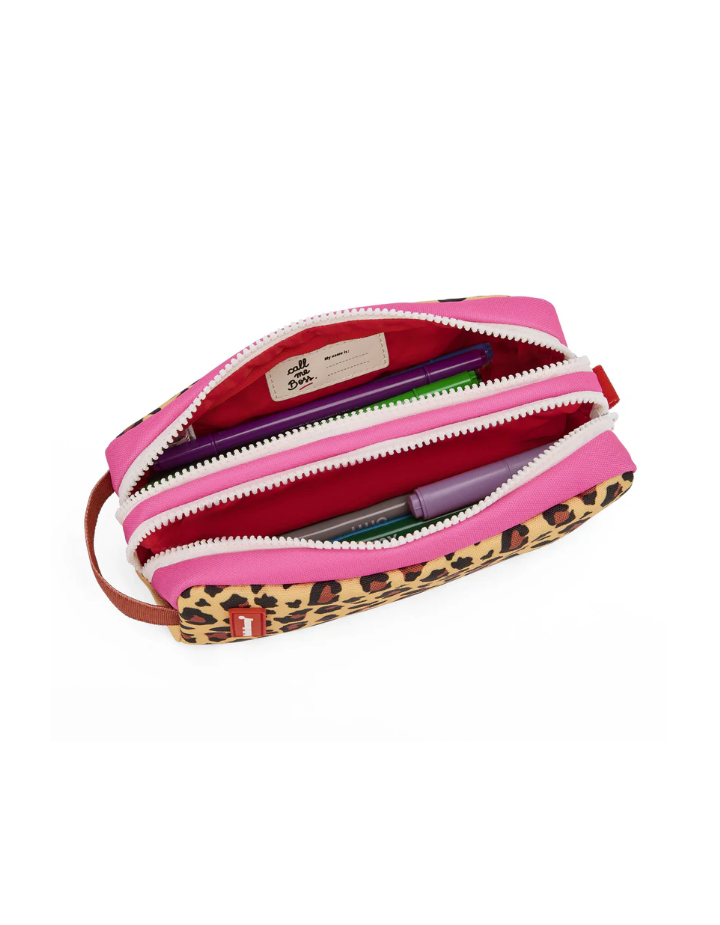 Trousse scolaire enfant Léopard #7 – Hello Hossy | Double compartiment
