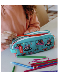 Trousse double compartiment Disco Roar – Hello Hossy | École & maternelle