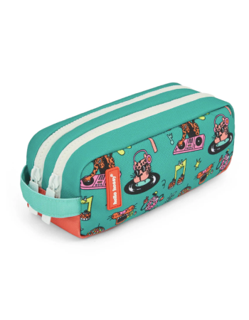 Trousse double compartiment Disco Roar – Hello Hossy | École & maternelle