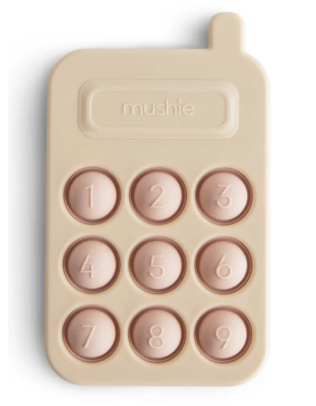 Phone Press Toy Mushie – Jouet sensoriel bébé | 10 mois+