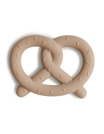 Anneau de dentition Bretzel Natural – Mushie | Bébé 3 mois+