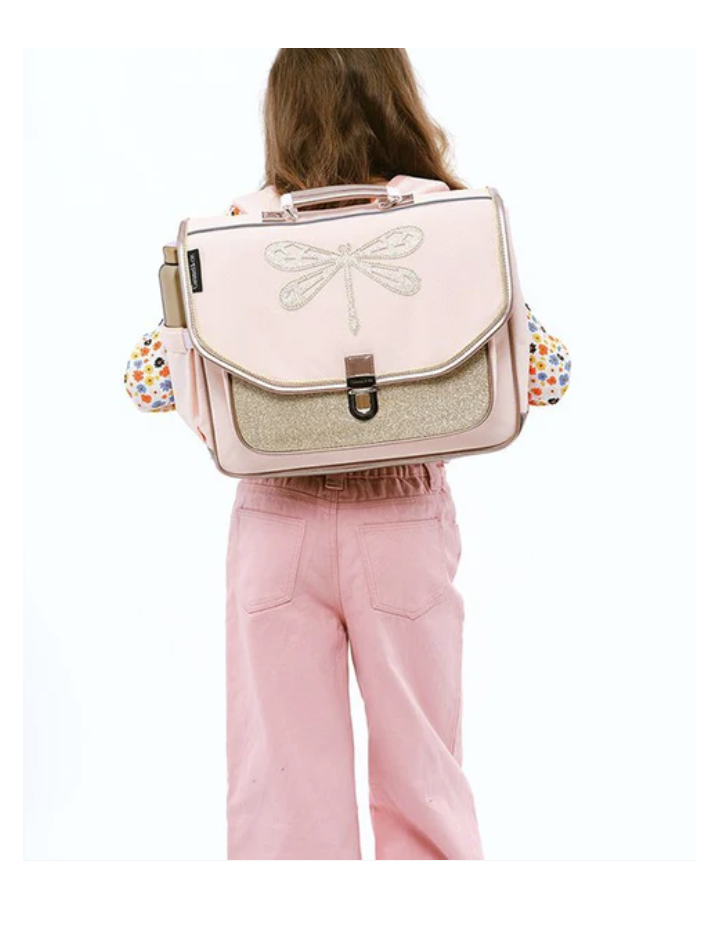 Cartable moyen Libellule Rose – Caramel & Cie | CP, CE1, CE2