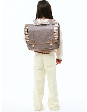 Cartable moyen Froufrous Paillettes Cuivre – Caramel & Cie | CP à CE2