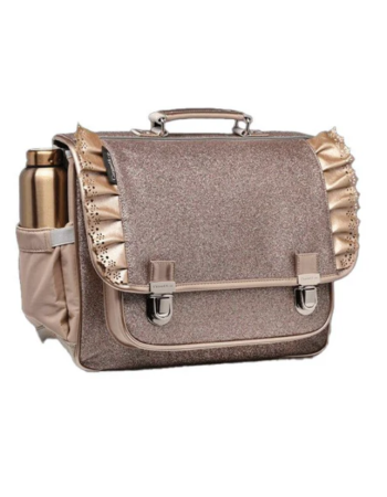 Cartable moyen Froufrous Paillettes Cuivre – Caramel & Cie | CP à CE2