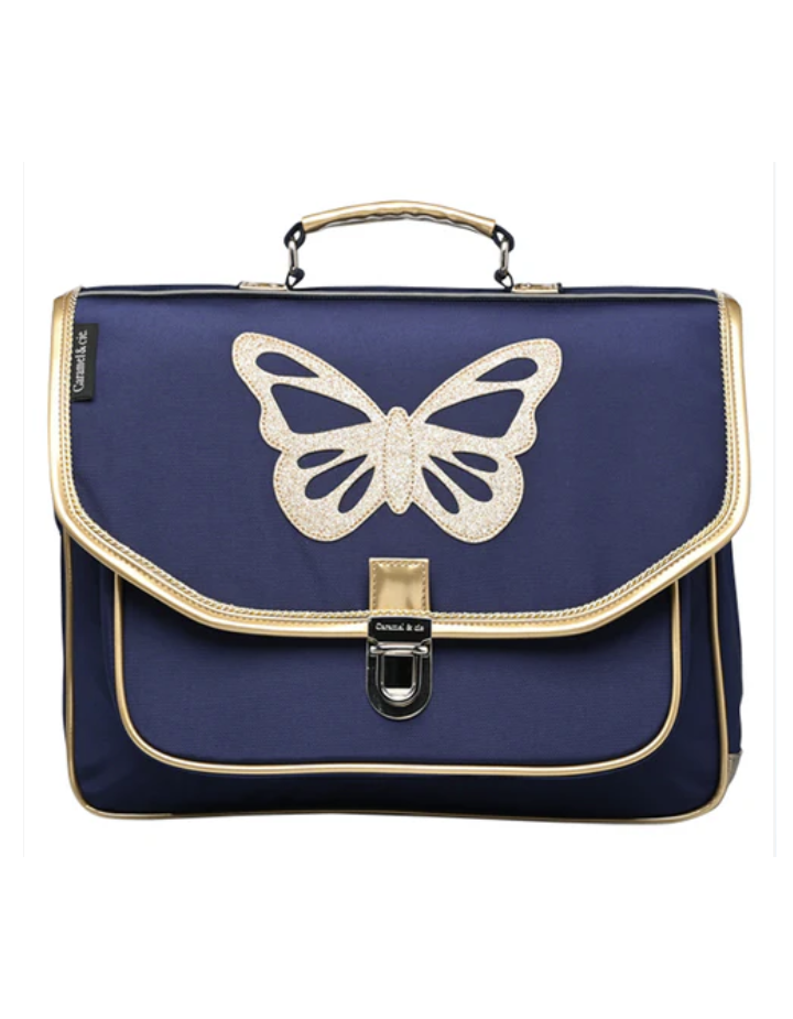 Cartable moyen Papillon Bleu – Caramel & Cie | CP, CE1, CE2