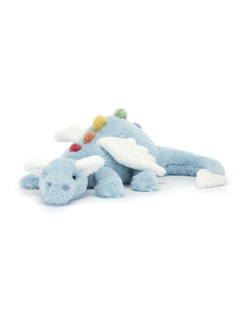 Sky Dragon Jellycat | Peluche dragon bleu ciel 50 cm