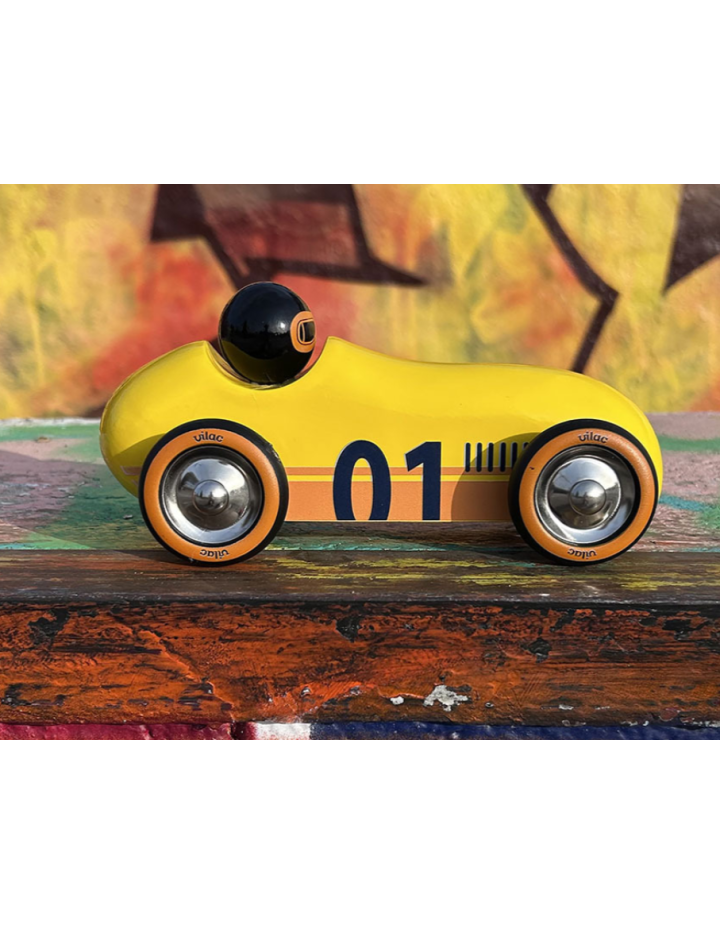 Voiture en Bois Old Sport Compet Jaune Vilac | Fabrication Française