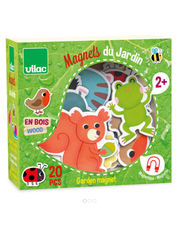 Magnets du Jardin Vilac | Coffret 20 Magnets en Bois Dès 2 Ans