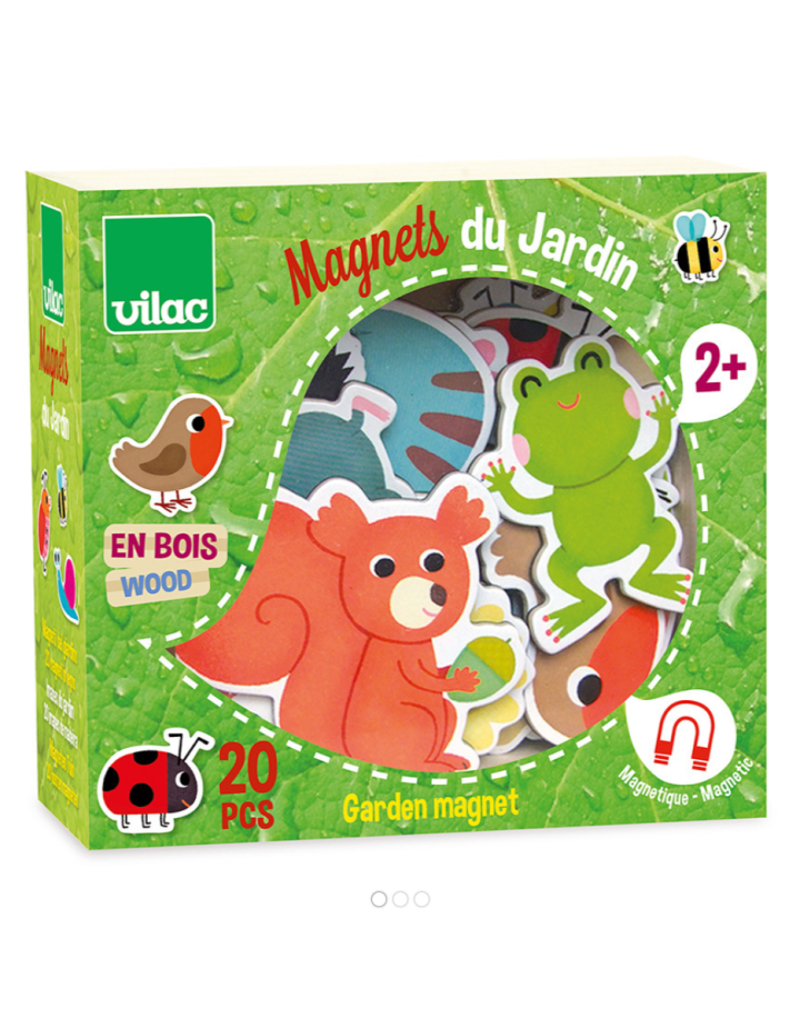 Magnets du Jardin Vilac | Coffret 20 Magnets en Bois Dès 2 Ans