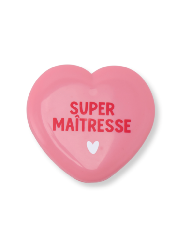 Miroir de Poche Rose Super Maîtresse Atelier Wagram | Cadeau Maîtresse