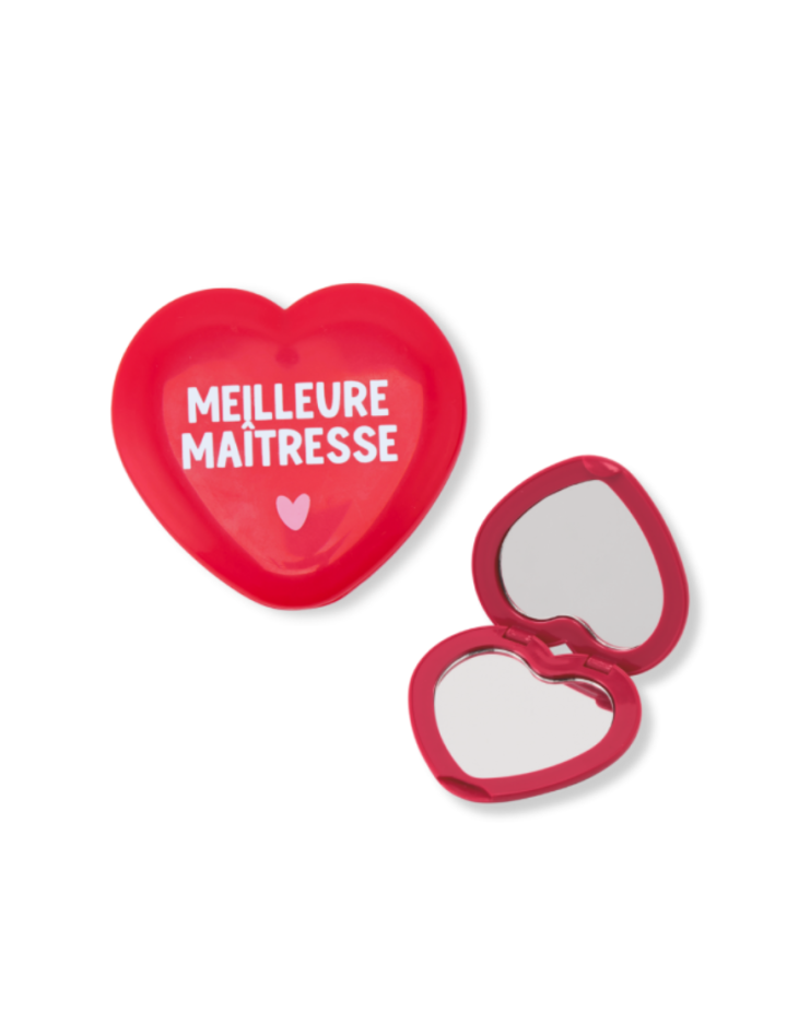Miroir de Poche Rouge Meilleure Maîtresse Atelier Wagram | Cadeau Fin d’Année