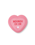 Miroir de Poche Rose Nounou en Or Atelier Wagram | Cadeau Nounou