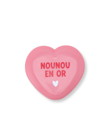 Miroir de Poche Rose Nounou en Or Atelier Wagram | Cadeau Nounou