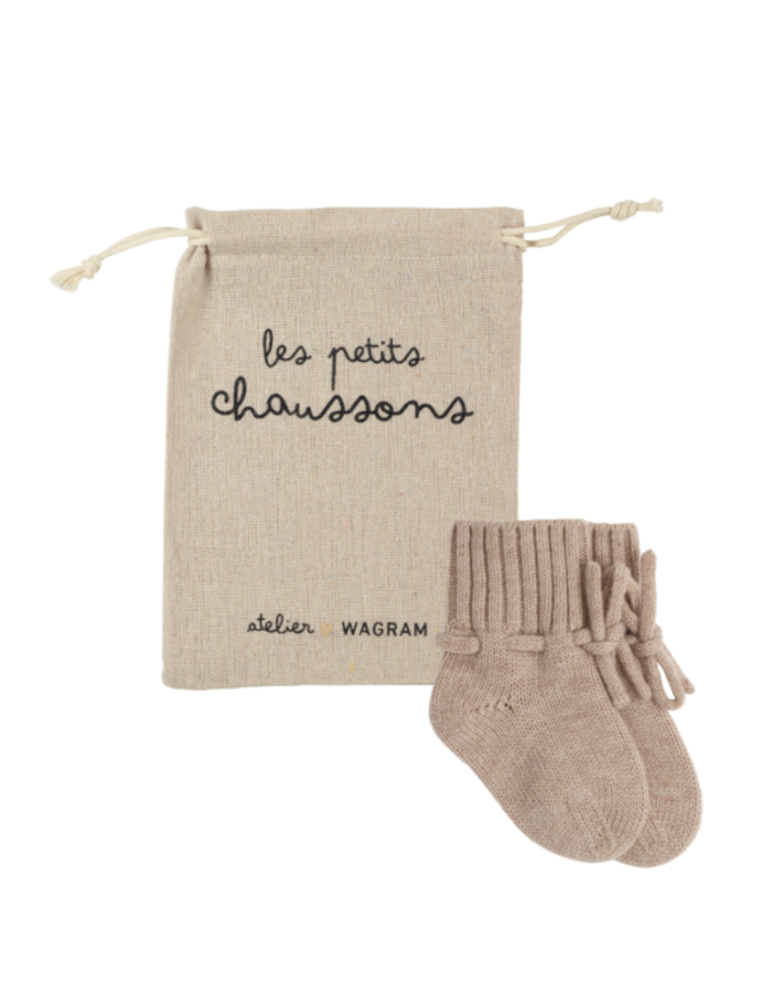 Chaussons bébé en laine mérinos Atelier Wagram
