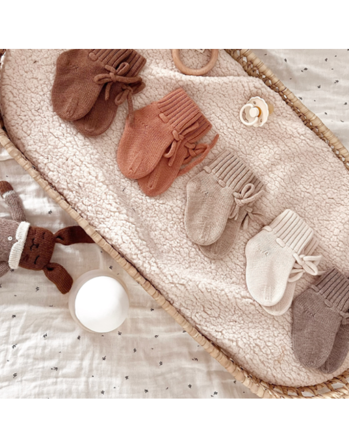 Chaussons bébé en laine mérinos Atelier Wagram