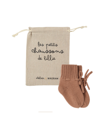 Chaussons bébé en laine mérinos Atelier Wagram