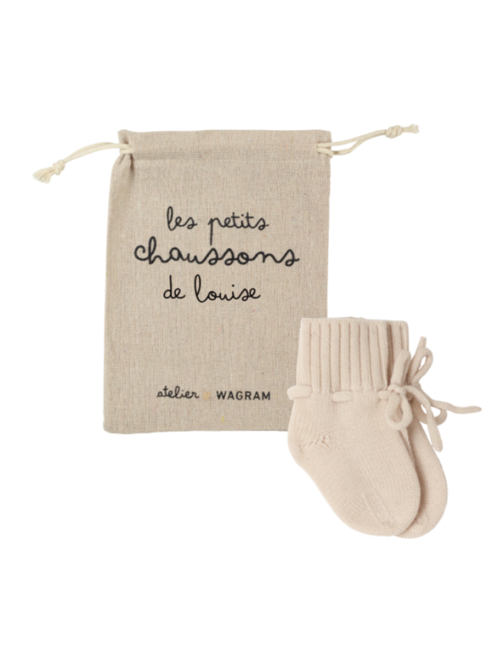 Chaussons bébé en laine mérinos Atelier Wagram