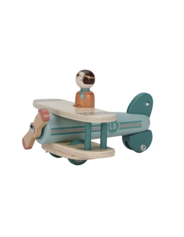 Avion Jouet en Bois Little Dutch | Jouet d'Éveil Dès 18 Mois