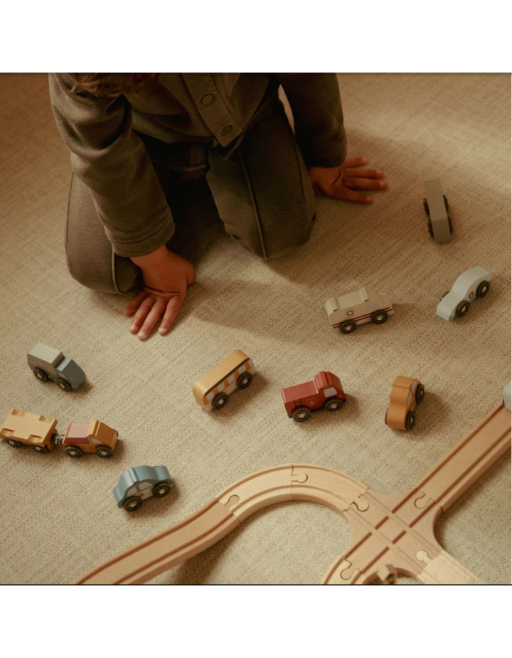 Ensemble de Véhicules en Bois Little Dutch | Jouets de Ville Dès 2 Ans