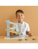 Circuit de Voitures en Bois Little Dutch Bleu | Rampe de Course Enfant