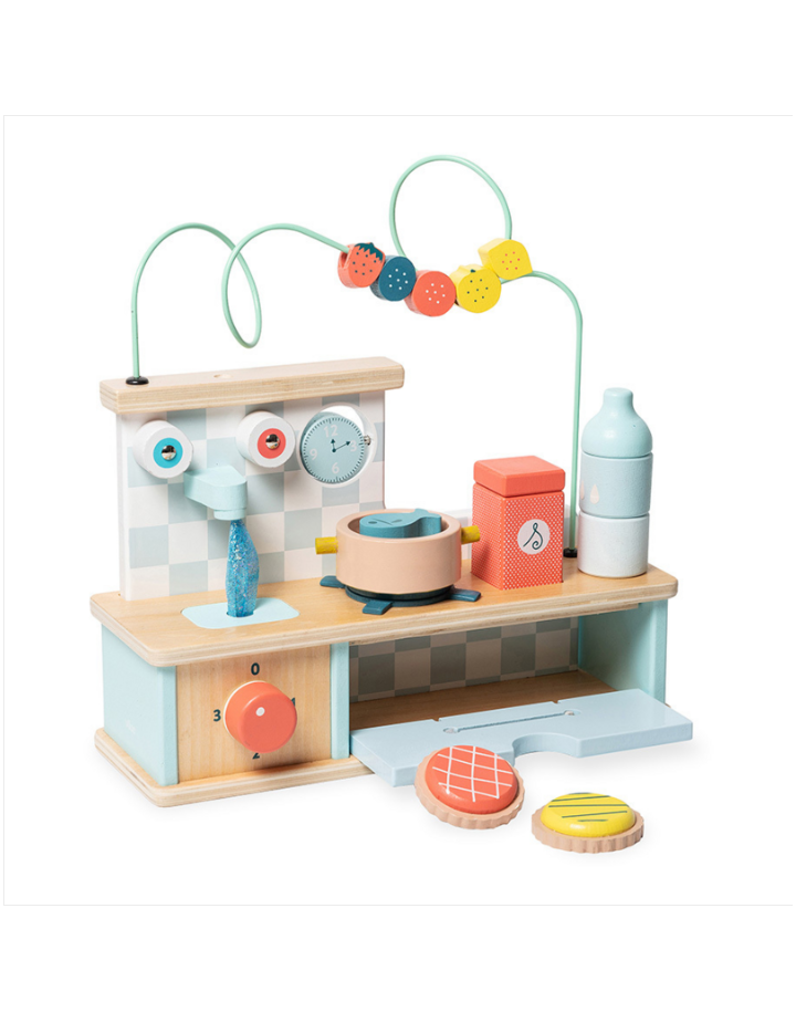 Cuisine d’Éveil en Bois Multi-Activités Vilac | Jeu d’Imitation Dès 18 Mois