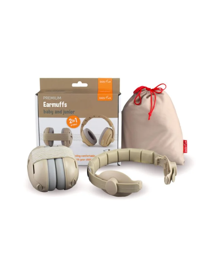 Casque Antibruit Évolutif Zazu Beige | Protection Auditive Bébé et Enfant
