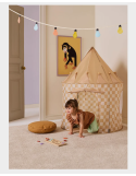 Tente de jeu jaune à carreaux Kids Concept