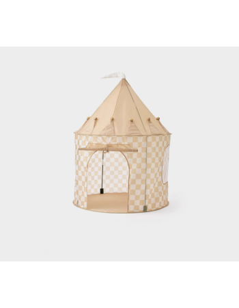 Tente de jeu jaune à carreaux Kids Concept