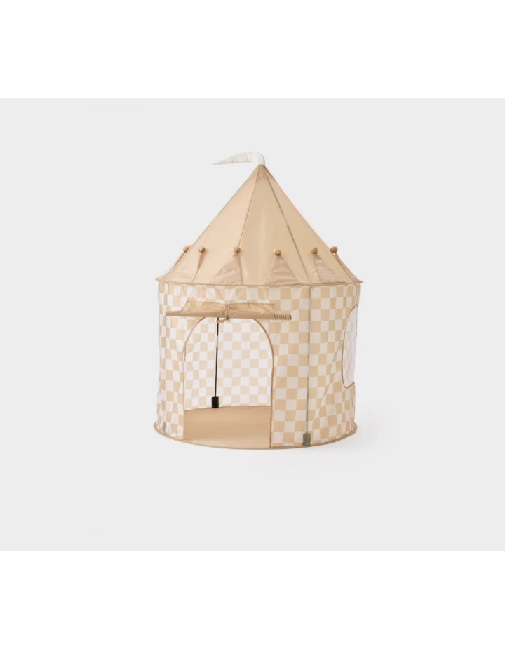 Tente de jeu jaune à carreaux Kids Concept