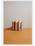 Pouf cylindrique avec rangement marron Kids Concept