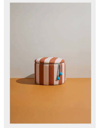 Pouf cylindrique avec rangement marron Kids Concept