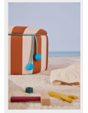 Pouf cylindrique avec rangement marron Kids Concept