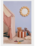Pouf cylindrique avec rangement marron Kids Concept