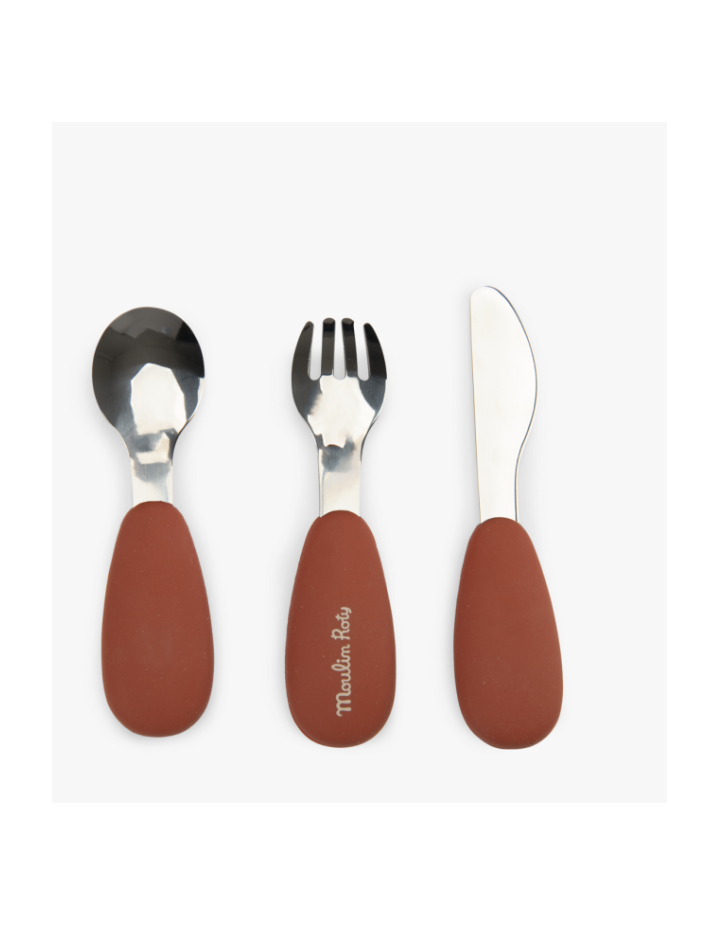 Set couverts silicone La Forêt Mawa Moulin Roty