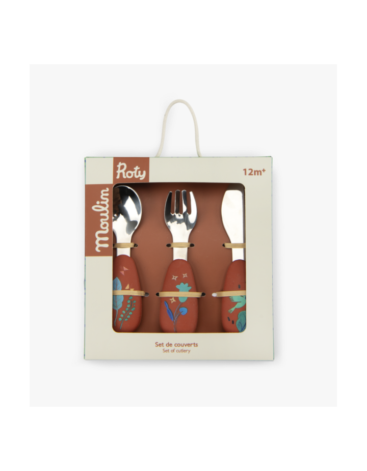 Set couverts silicone La Forêt Mawa Moulin Roty