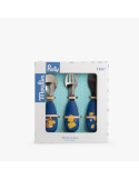 Set couverts silicone Puce et Pilou Moulin Roty