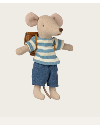 Souris Grand Frère Tricycle Marron Maileg