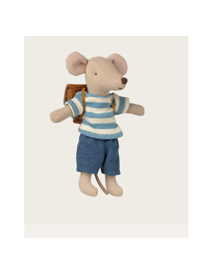 Souris Grand Frère Tricycle Marron Maileg