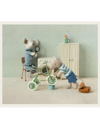 Souris Grand Frère Tricycle Marron Maileg