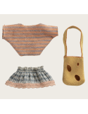 Maileg vêtements et sac Petite Sœur Souris – tenue miniature
