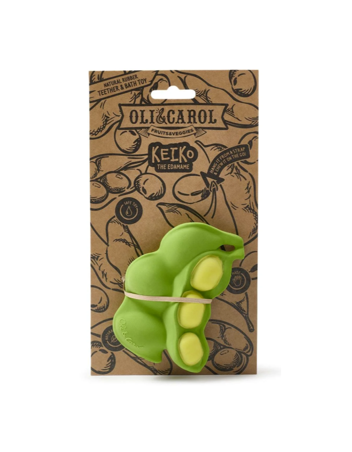 Anneau de dentition Keiko l'Edamame Oli & Carol – Caoutchouc naturel