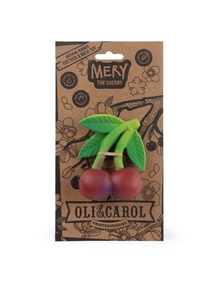 Jouet de dentition Mery la Cerise Oli & Carol – Caoutchouc naturel