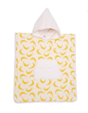Poncho de bain à capuche Bananes 3-5 ans BB&Co – Bambou & gaze de coton