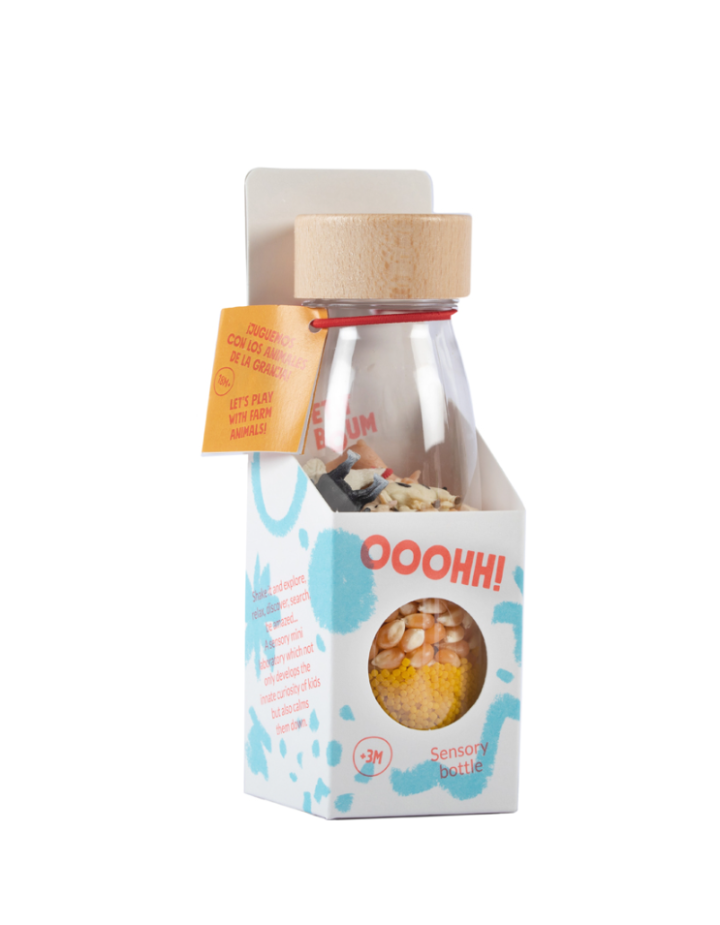 Bouteille Sensorielle Spy Ferme Petit Boum | Jouet d'Éveil Montessori