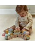Train de Blocs en Bois Vert Little Dutch | Safari Friends